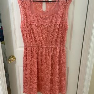 Peach lace dress